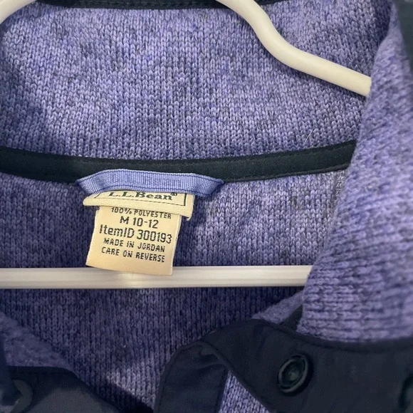 Kids' L.L.Bean Sweater Fleece, Pullover, M 10/12 - Picture 6 of 11